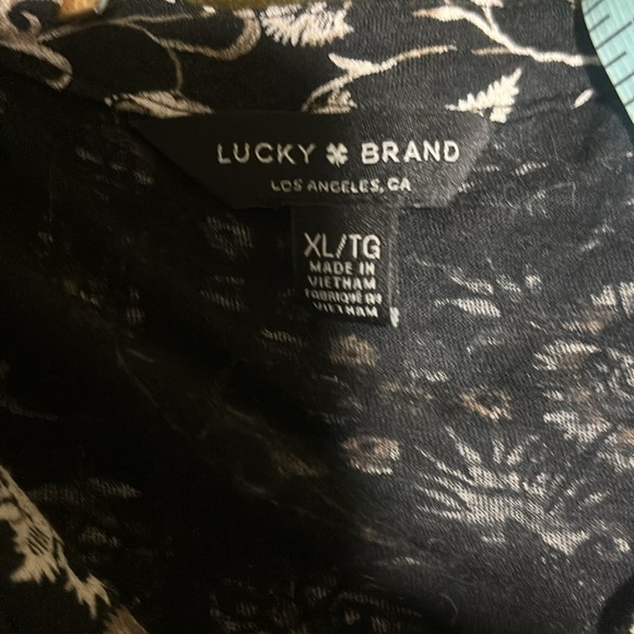 Lucky brand sleeveless paisley pullover top size xl - Picture 6 of 7